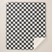 Sophisticated Black and White Checkered Pattern Sherpadecke (Vorderseite)