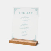 Sophisticated Black Geometric Bar Menu Acrylschild (Winkel)