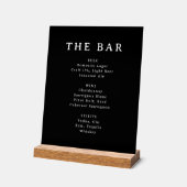Sophisticated Black Serif Bar Menu Sign Acrylschild (Winkel)