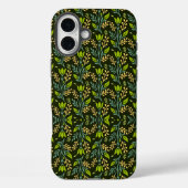 Sophisticated blue & beige floral pattern design Case-Mate iPhone hülle (Rückseite)