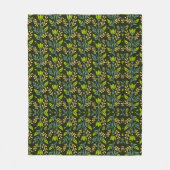 Sophisticated blue & beige floral pattern design  fleecedecke (Vorderseite)