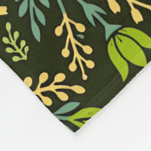 Sophisticated blue & beige floral pattern design  fleecedecke (Ecke)