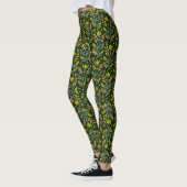 Sophisticated blue & beige floral pattern design  leggings (Links)