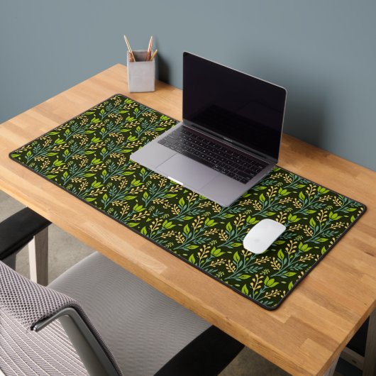 Sophisticated blue & beige floral pattern design  schreibtischunterlage (Büro 2)