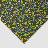 Sophisticated blue & beige floral pattern design  seidenpapier (Ausschnitt)