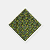 Sophisticated blue & beige floral pattern design  serviette (Ecke)