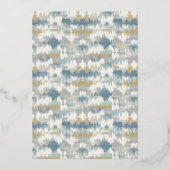 Sophisticated Blue Geometric Folieneinladung (Rückseite)