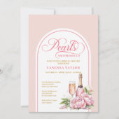 Sophisticated Blush and Gold Bridal Shower Card Einladung (Vorderseite)