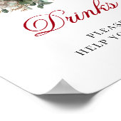 Sophisticated Blush Burgundy Drinks 8x10 Schild (Ecke)