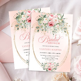 Sophisticated Blush Gold Bridal Shower Invitation Einladung