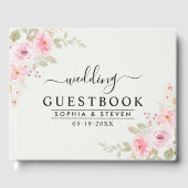 Sophisticated Blush Rose Wedding Celebration Gästebuch (Vorderseite)