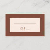 Sophisticated Brown Minimalist Calligraphy Platzkarte (Vorderseite)