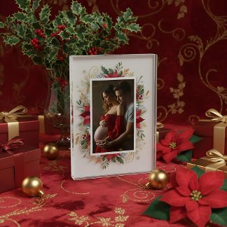 Sophisticated Christmas Colorful Botanical Floral Fotoblock