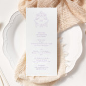 Sophisticated Classic Script Lavender Wedding Programm