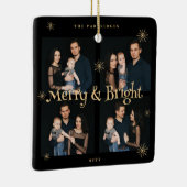 Sophisticated & Exquisite Black and Golden Collage Keramikornament (Rechts)