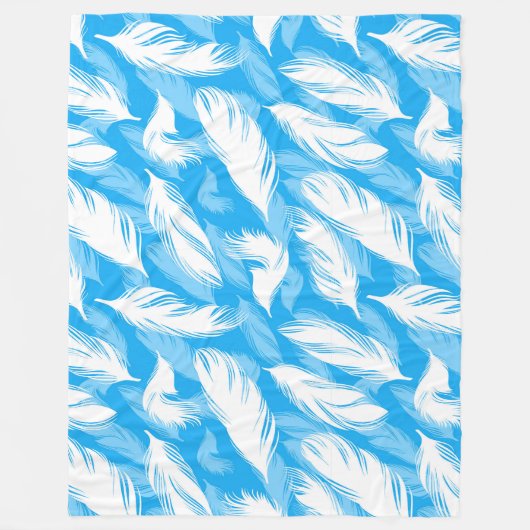 Sophisticated Feather Design Fleecedecke (Vorderseite)