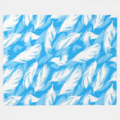 Sophisticated Feather Design Fleecedecke (Vorderseite (Horizontal))