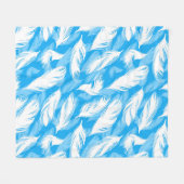 Sophisticated Feather Design Fleecedecke (Vorderseite (Horizontal))