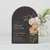 Sophisticated Floral Arch Bridal Shower Invitation Einladung (Stehend Vorderseite)