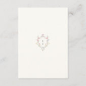 Sophisticated Floral Calligraphy Wedding Details Begleitkarte (Rückseite)