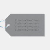 Sophisticated Floral Design Gray Orange Flowers  Geschenkanhänger (Rückseite Horizontal)