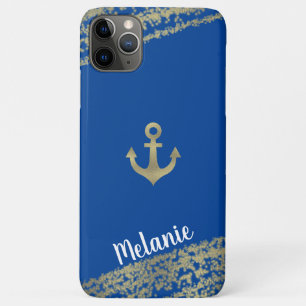 Sophisticated Foil Goldkanten Segler Marineblau Case-Mate iPhone Hülle