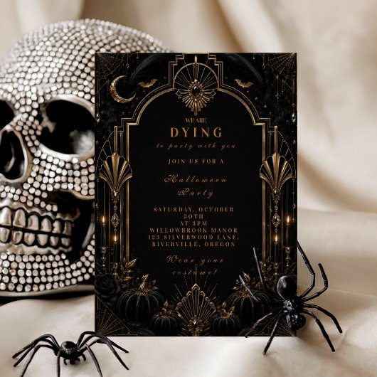 Sophisticated Glam Halloween Einladung