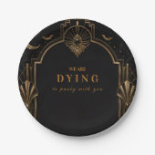 Sophisticated Glam Halloween Pappteller (Vorderseite)
