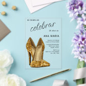 Sophisticated Gold Spanish Feminine Birthday  Acryleinladungen (In Situ (Hochzeit))