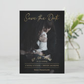 Sophisticated Golden Script Photo LGTB Wedding (Stehend Vorderseite)