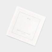 Sophisticated Gray Minimalist Typographic Servietten Mit Folie (Links)