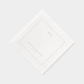 Sophisticated Gray Minimalist Typographic Servietten Mit Folie (Rechts)