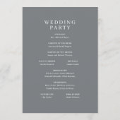 Sophisticated Gray Vine Wedding Ceremony Programm (Rückseite)