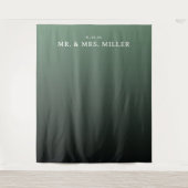 Sophisticated Green Gradient Invitation Wandteppich (Vorderseite)