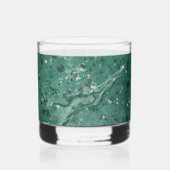 Sophisticated Green Marble Glass Whiskyglas (Links)