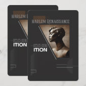 Sophisticated Harlem Renaissance Exhibition Einladung (Vorne/Hinten)