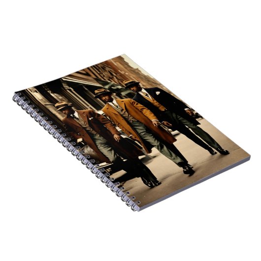 Sophisticated Harlem Renaissance Gentlemen Notizblock (Rechte Seite)