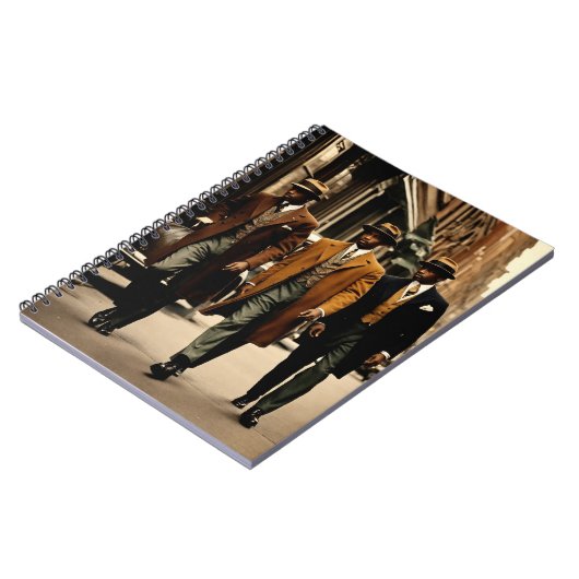 Sophisticated Harlem Renaissance Gentlemen Notizblock (Linke Seite)