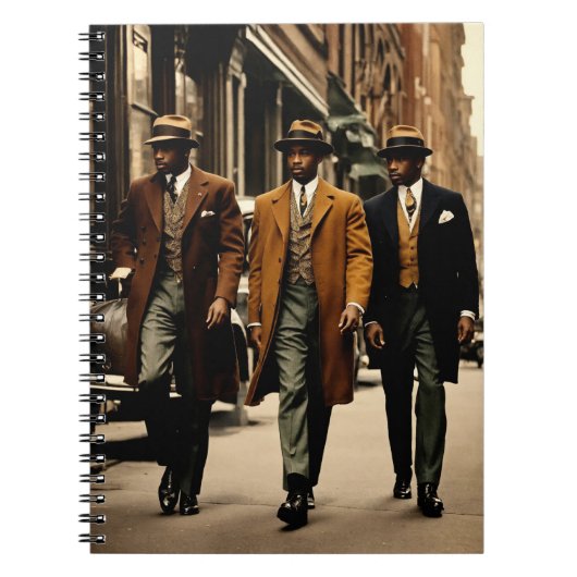 Sophisticated Harlem Renaissance Gentlemen Notizblock (Vorderseite)