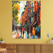 Sophisticated Harlem Renaissance Straße Leinwanddruck (Insitu (Wohnzimmer))