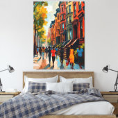 Sophisticated Harlem Renaissance Straße Leinwanddruck (Insitu (Schlafzimmer))