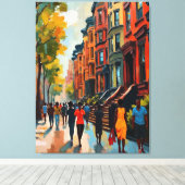Sophisticated Harlem Renaissance Straße Leinwanddruck (Insitu (Holzboden))
