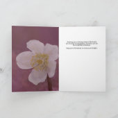 Sophisticated High-Poly Winter Rose Art Holiday Karte (Innenseite)