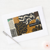 Sophisticated Luxury African Asian Caribbean Rechteckiger Aufkleber (Umschlag)