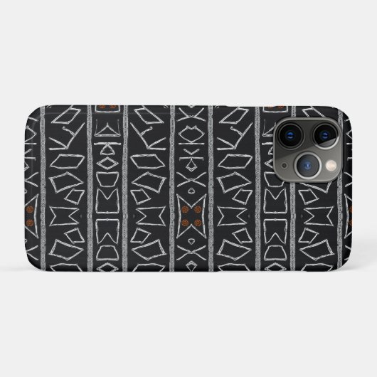 Sophisticated Luxury African Caribbean Mudcloth Case-Mate iPhone Hülle (Rückseite (Horizontal))