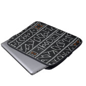 Sophisticated Luxury African Caribbean Mudcloth Laptopschutzhülle (Vorne Knopf)
