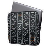 Sophisticated Luxury African Caribbean Mudcloth Laptopschutzhülle (Vorderseite Links)