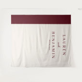 Sophisticated Maroon Minimalist Typographic Wandteppich (Vorderseite (Horizontal))