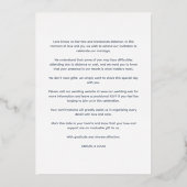 Sophisticated Minimalist Photo Elegant Script Folieneinladung (Rückseite)