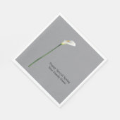 Sophisticated Minimalist White Calla Lily Mate Serviette (Ecke)